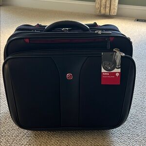SwissGear Black and Red Rolling Travel Bag